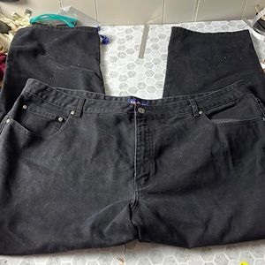 LA Blues Sz 28W Black Denim Jeans Capri Pant